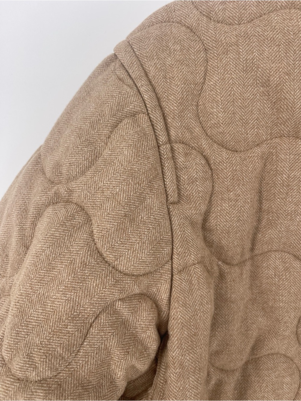 Madewell Quilted Bomber Jacket in Camel - Picture 10 of 15